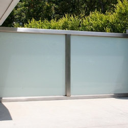 Steel and Glass Motorized Driveway Gate - Garage Doors And Openers