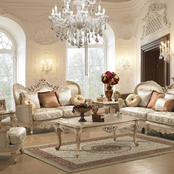 3 Pcs Moonstone Chenille Fabric Sofa Set HD-91-SLC - Living Room Furniture Sets