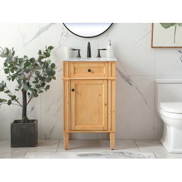 21.5" Transitional Natural Wood-Light Bathroom Vanity