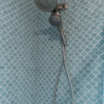 Blue Fish-Scale Tile to the Ceiling - Capitol Hill
