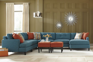 Example of a 1960s living room design in San Diego