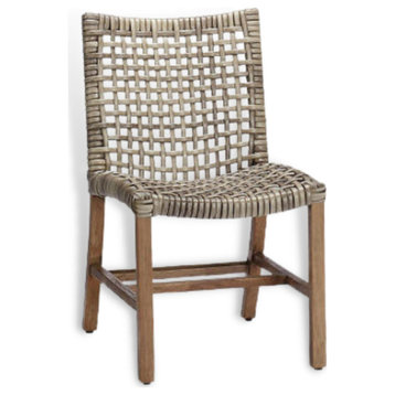 Teak & Synthetic Rattan Dining Chair