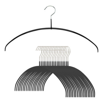 Euro Ultra Thin Shirt Hangers, Set of 20, Black