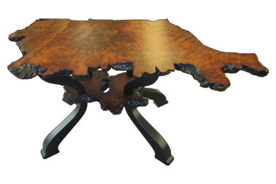Burled Redwood Side Table