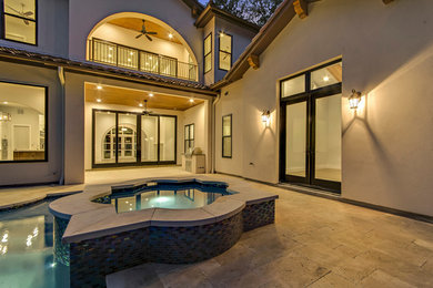 Inspiration for a transitional exterior home remodel in Austin