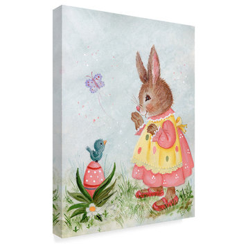 Beverly Johnston 'Pink Bunny Rabbit' Canvas Art, 24"x32"