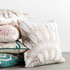 Oswego Cotton 18" Throw Pillow, Natural by Kosas Home
