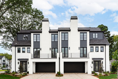 Inspiration for a transitional exterior home remodel in Charlotte