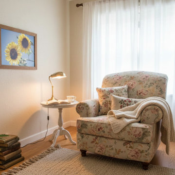 Aged Sunflowers Against Sky Cottage Style Wall Art