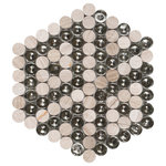 Unique Design Solutions - Designer Diamond Imagination Mosaic, Set of 4, Haskell - .45 sq ft/sheet  Sold in sets of 4