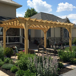 Wooden Pergola in Front Yard - Pergolas