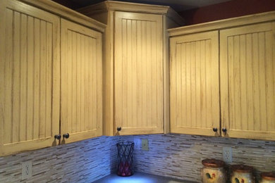 Rustic kitchen cabinet..distressed look