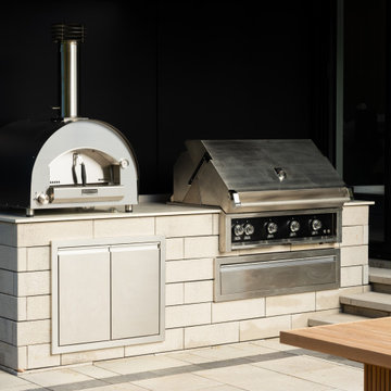 Backyard Pool, Outdoor Kitchen and Fire Bowl Project