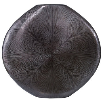 Uttermost Gretchen Black Nickel Vase 18001