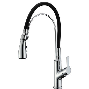 Dawn Single Lever Pull Out Kitchen Faucet, Chrome