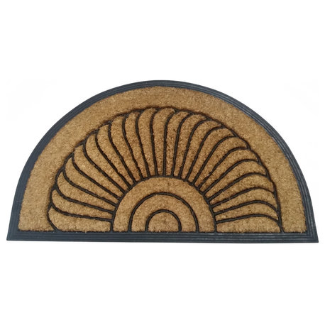 Sunburst Coir Doormat Black, 36"x72"