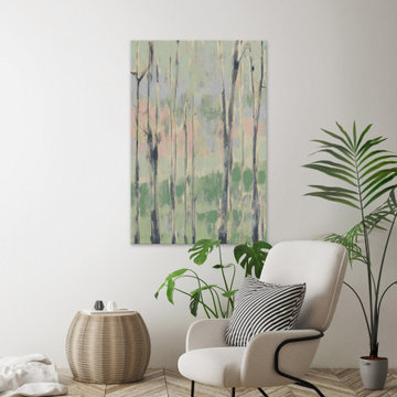 "Pastels in the Trees IV" Painting Print on Wrapped Canvas