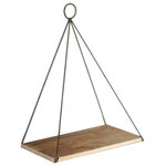 KALALOU - Set of Two Triangle Shelves With Recycled Wood - Set of two triangle shelves with recycled wood