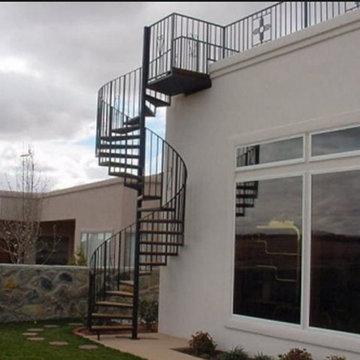 Exterior Iron Spiral Stairs Orange County