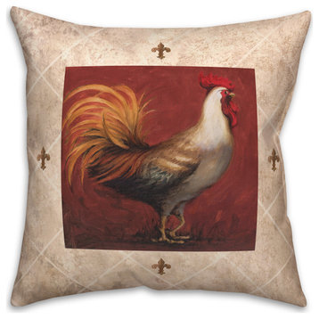 Red Rooster 18x18 Spun Poly Pillow