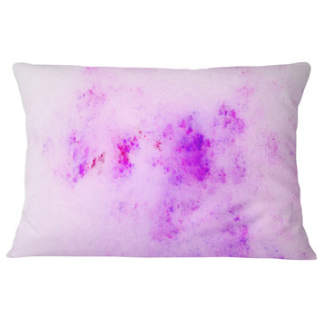 Blur Light Pink Sky with Stars Abstract Throw Pillow, 12"x20"