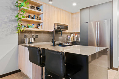 Minimalist kitchen photo in Vancouver
