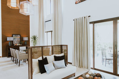 Trendy living room photo in Other