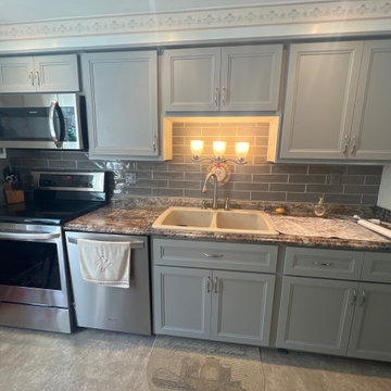 Transitional Kitchen Remodel Done in a Haze Super Matte Color