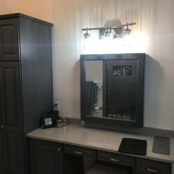 West Seneca- Grey Bathroom with Custom Vanities