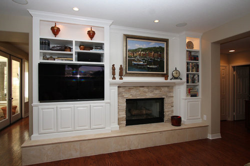 Check out this beautiful update we did to this fireplace wall