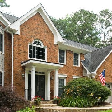 Hip Roof Portico with Square Columns