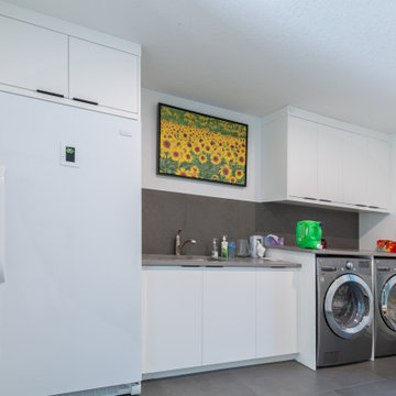 Modern Basement Laundry Room