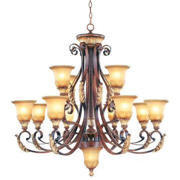 13 Light Chandelier in Mediterranean Style - 40 Inches wide by 39 Inches high