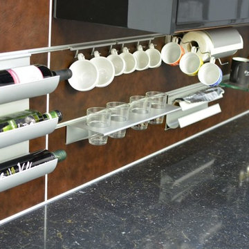 Recycled Leather Kitchen Backsplash