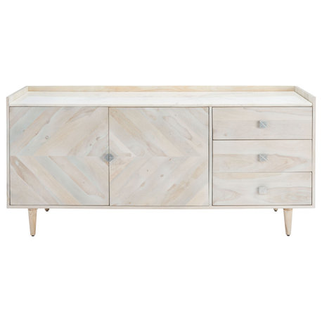 Safavieh Couture Cora Rose Herringbone Sideboard, White Washed