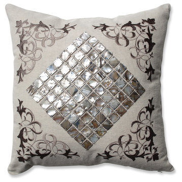 Mother of Pearl 16.5" Throw Pillow, Sand