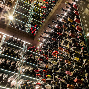 Combination Wine Cellars Featuring the Cable Wine System