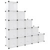 vidaXL Storage Cube Organizer with 15 Cubes Modular Book Shelf Transparent PP