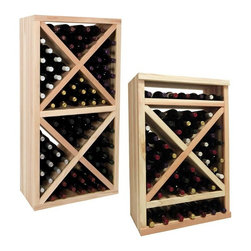 Vintner Series Wine Rack - Solid Diamond Cube Wine Rack with Face Trim - Wine Racks
