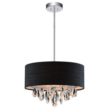 Dash 3 Light Drum Shade Chandelier With Chrome Finish