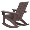 WestinTrends Modern Adirondack Outdoor Patio Rocking Chair, Porch Rocker, Dark Brown