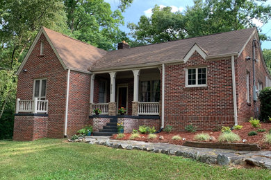 Inspiration for a transitional exterior home remodel in Atlanta