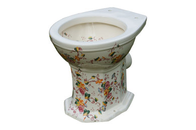 Floral Patterned Victorian Toilet