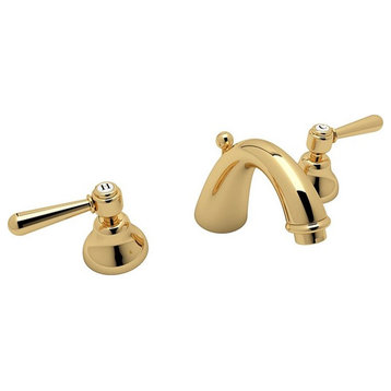 Rohl Verona 1.2 GPM Lavatory Faucet with 2 Lever Handles, Italian Brass