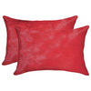 12"x20" Torino Cowhide Pillows, Set of 2, Firecracker