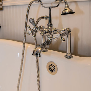 Houston Bathroom Remodel - Long & Narrow, Black & White