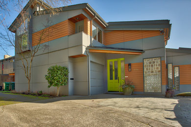 Small modern exterior home idea in Seattle