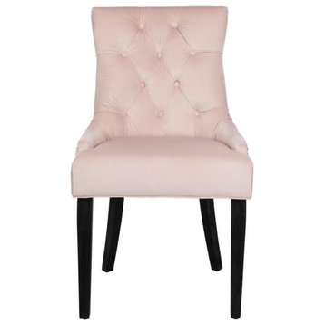Spruce 19'' H Tufted Ring Chair set of 2 Blush Pink / Espresso