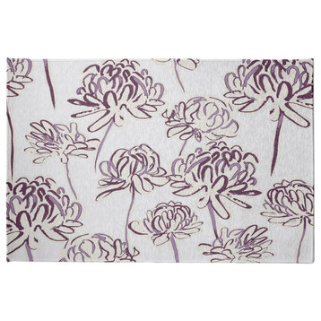 Blossom Bouquet Rug, Purple, 5'x7'