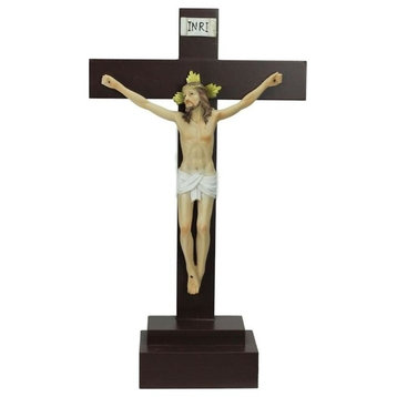 14.5" "INRI" Jesus on Crucifix Christmas Decoration